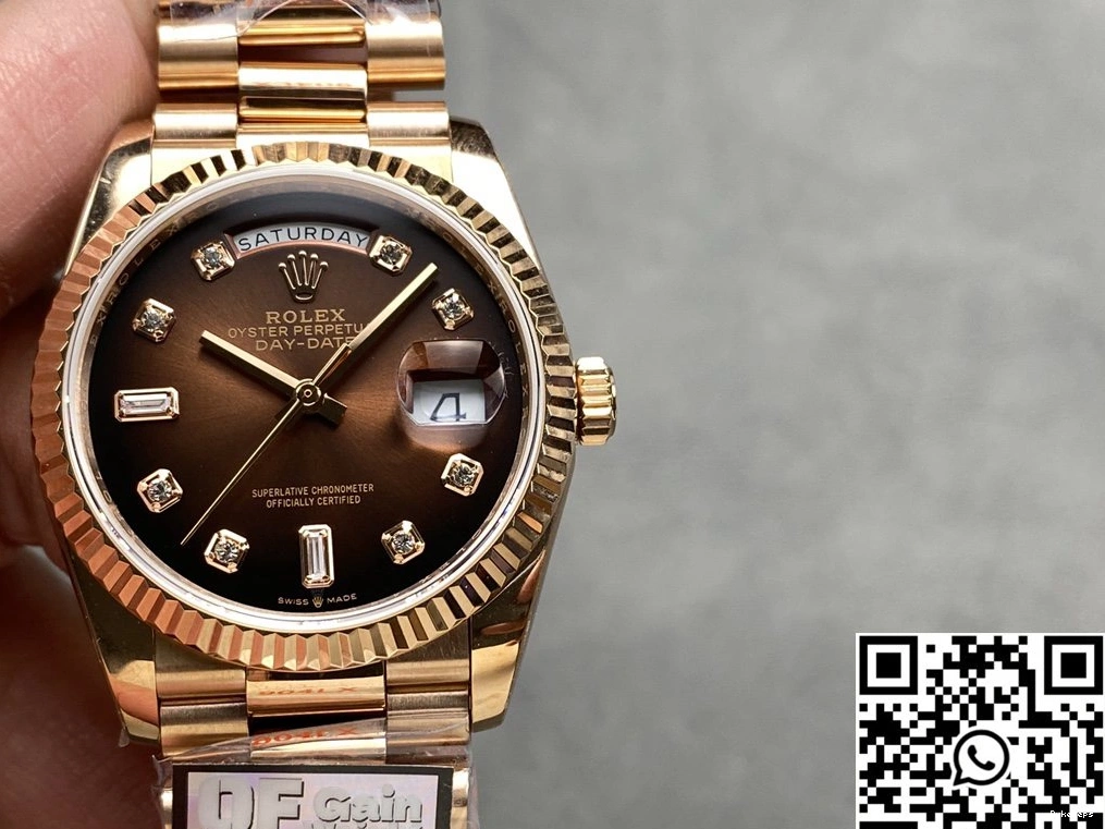 Chocalate 36mm Rolex v5 M128235-0037 QF Factory Date Day Steel Dial Tungsten 0105